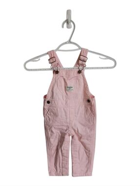 OshKosh B'gosh Light Pink Heart Chest Baby Overalls 12 Months